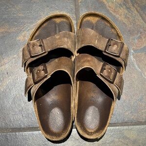 Birkenstock - Brown Leather Sandals with Buckles